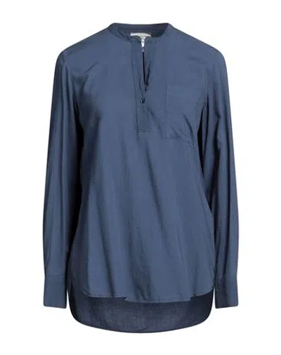 Alessia Santi Woman Top Navy Size 6 Viscose, Linen In Navy Blue