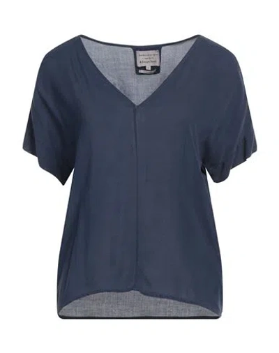 Alessia Santi Woman Top Navy Size 10 Viscose