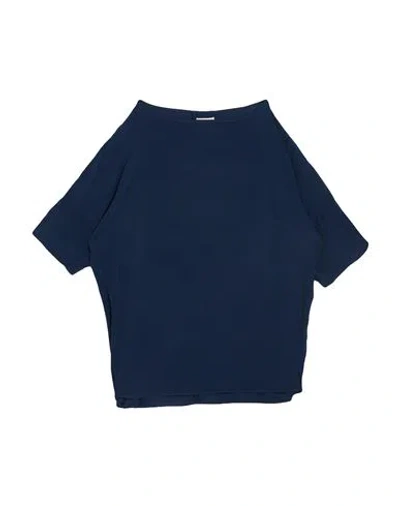 Alessia Santi Woman Top Navy Size 8 Viscose In Blue