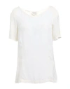 Alessia Santi Woman Top Off White Size 2 Viscose In Off White