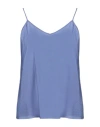 Alessia Santi Woman Top Pastel Blue Size 6 Viscose, Cupro