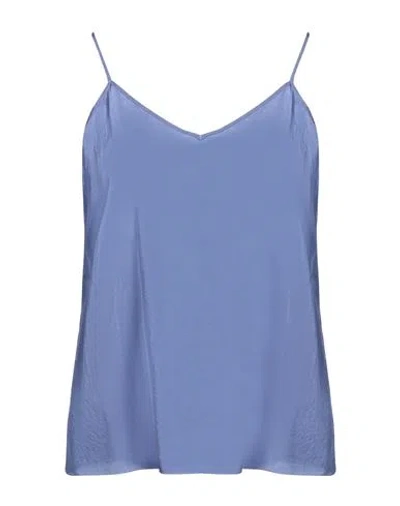 Alessia Santi Woman Top Pastel Blue Size 6 Viscose, Cupro