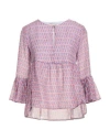Alessia Santi Woman Top Red Size 8 Cotton, Silk In Purple