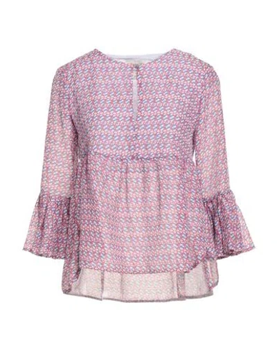 Alessia Santi Woman Top Red Size 8 Cotton, Silk In Purple