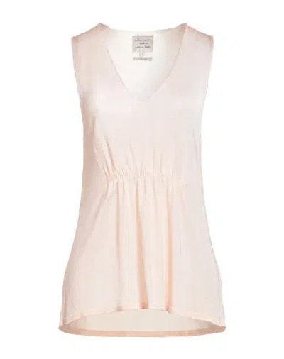 Alessia Santi Woman Top Salmon Pink Size 2 Viscose