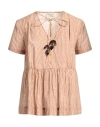 Alessia Santi Woman Top Sand Size 8 Cotton In Beige