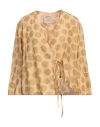 Alessia Santi Woman Top Sand Size 10 Cotton, Silk In Beige