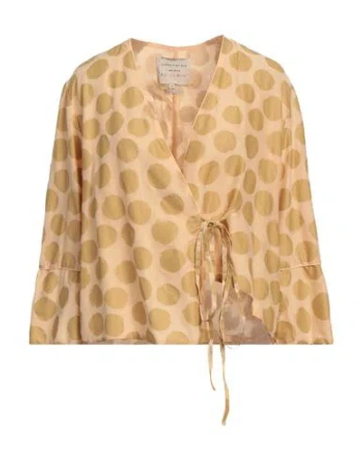 Alessia Santi Woman Top Sand Size 10 Cotton, Silk In Beige