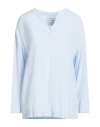 Alessia Santi Woman Top Sky Blue Size 10 Viscose In Blue