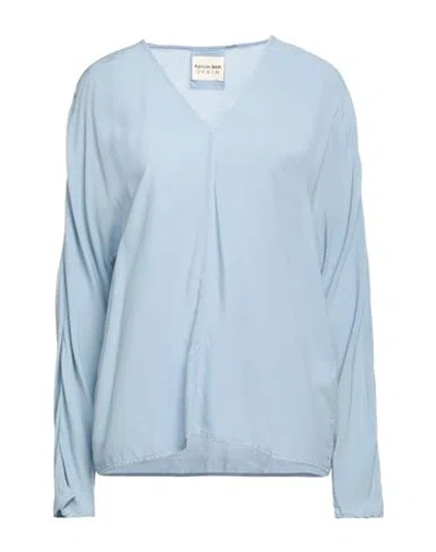 Alessia Santi Woman Blouse Sky Blue Size 8 Viscose