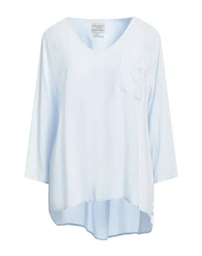 Alessia Santi Woman Top Sky Blue Size 10 Viscose, Cupro