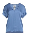 Alessia Santi Woman Top Slate Blue Size 4 Viscose