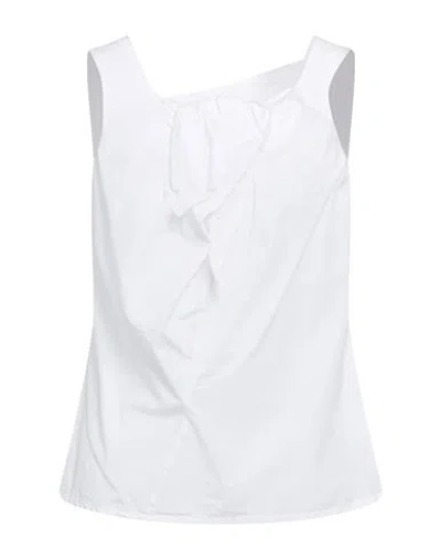 Alessia Santi Woman Top White Size 10 Cotton