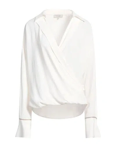 Alessia Santi Woman Top White Size 10 Silk, Acetate