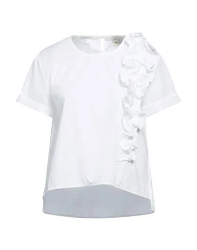 Alessia Santi Woman Top White Size 4 Cotton