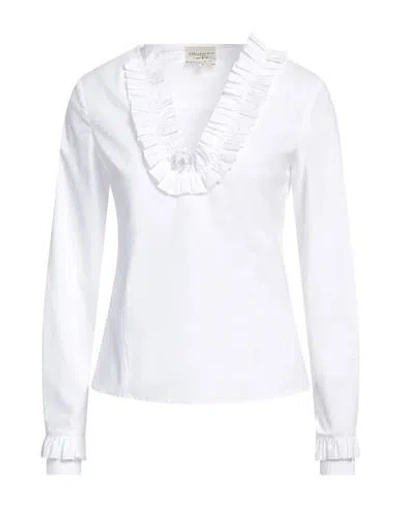 Alessia Santi Woman Top White Size 4 Cotton, Polyester, Elastane In White