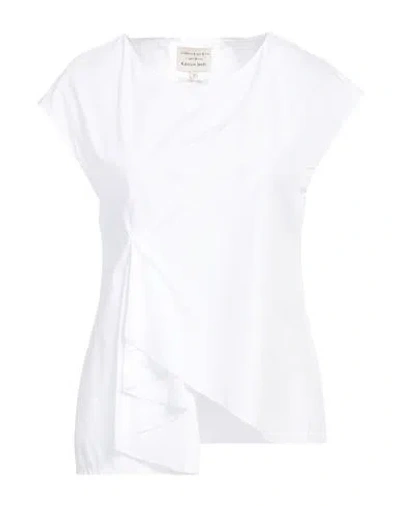 Alessia Santi Woman Top White Size 6 Cotton