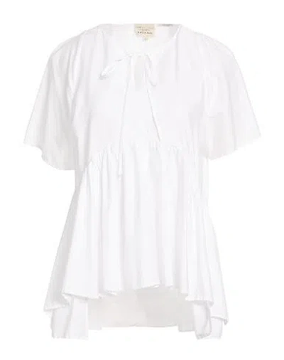 Alessia Santi Woman Top White Size 6 Cotton In Multi
