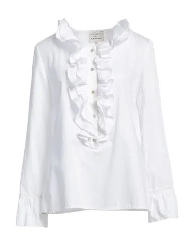 Alessia Santi Woman Top White Size 8 Cotton
