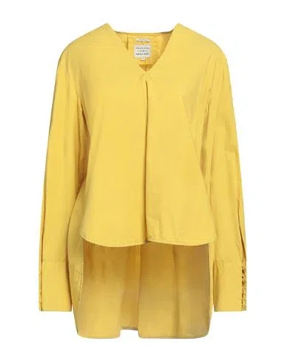 Alessia Santi Woman Top Yellow Size 10 Cotton In Yellow