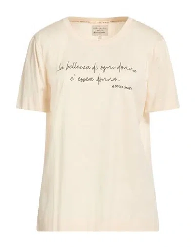 Alessia Santi Woman T-shirt Cream Size 4 Cotton In Neutral
