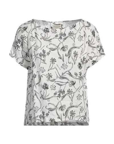 Alessia Santi Woman T-shirt Ivory Size 6 Linen In Multi