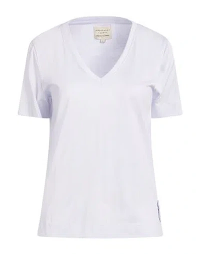 Alessia Santi Woman T-shirt Light Blue Size 1 Cotton In White