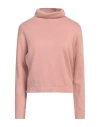 Alessia Santi Woman Turtleneck Pink Size 2 Cotton, Wool