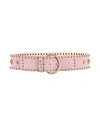 Alessia Zamattio Woman Belt Antique Rose Size 34 Calfskin In Pink