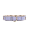 Alessia Zamattio Woman Belt Lilac Size 38 Calfskin In Purple
