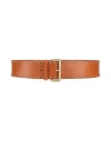 Alessia Zamattio Woman Belt Tan Size 38 Bovine Leather, Zamak
