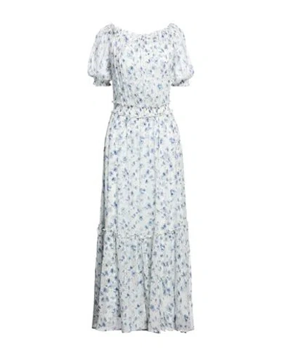 Alessia Zamattio Woman Maxi Dress Off White Size 6 Polyester, Elastane In Gray