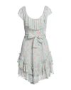 Alessia Zamattio Woman Midi Dress Sky Blue Size 8 Polyester, Elastane In Blue