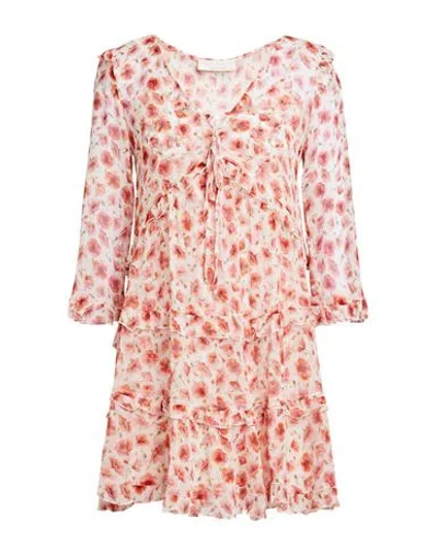 Alessia Zamattio Woman Mini Dress Coral Size 4 Silk