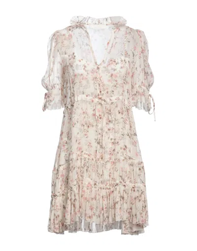 Alessia Zamattio Woman Mini Dress Ivory Size 2 Polyester, Elastane In White