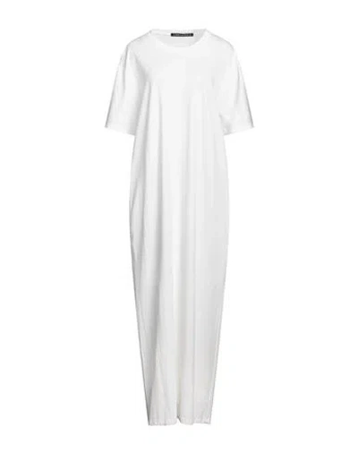 Alessio Bardelle Woman Maxi Dress White Size M Viscose, Nylon, Elastane