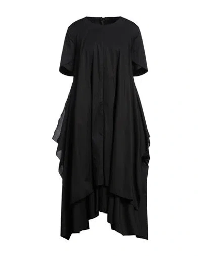 Alessio Bardelle Woman Midi Dress Black Size 8 Cotton, Elastane
