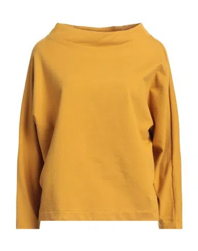 Alessio Bardelle Woman Sweatshirt Ocher Size M Cotton, Elastane In Yellow