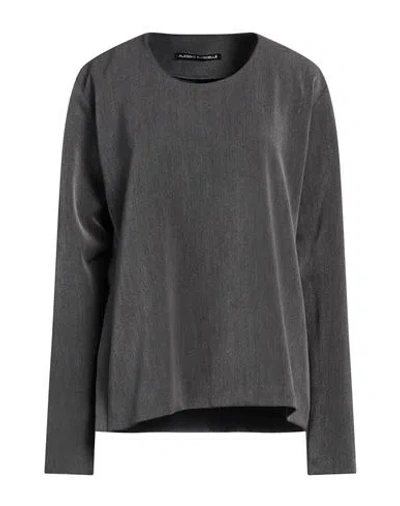 Alessio Bardelle Woman Top Lead Size M Polyester, Viscose, Elastane In Gray