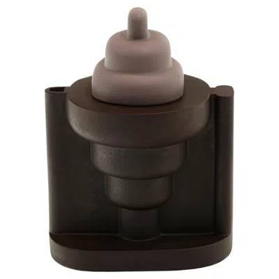Pre-owned Alessio Sarri Ceramiche Ettore Sottsass Cardamon Teapot From The Indian Memory Series. Signed In Black