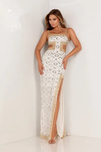 Aleta 1139 Long Fitted Sequin Formal Prom Dress In Multi