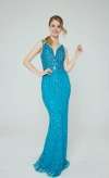 Aleta 335 Long Sequin Evening Formal Prom Dress
