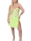 Aleta Strapless Sequin-studded Homecoming Dress In Yellow In Green