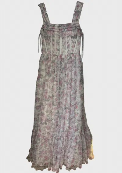 Aleta Women's Amelia Formal Dress In Multi In Gray