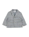 Aletta Babies'  Newborn Boy Blazer Light Grey Size 3 Polyester, Cotton, Elastane In Gray