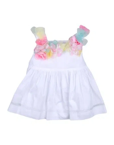 Aletta Newborn Girl Baby Dress White Size 3 Cotton, Elastane