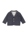 Aletta Newborn Girl Blazer Midnight Blue Size 3 Cotton, Elastane In Blue