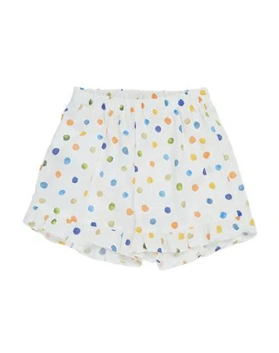 Aletta Babies'  Newborn Girl Shorts & Bermuda Shorts White Size 3 Cotton, Elastane