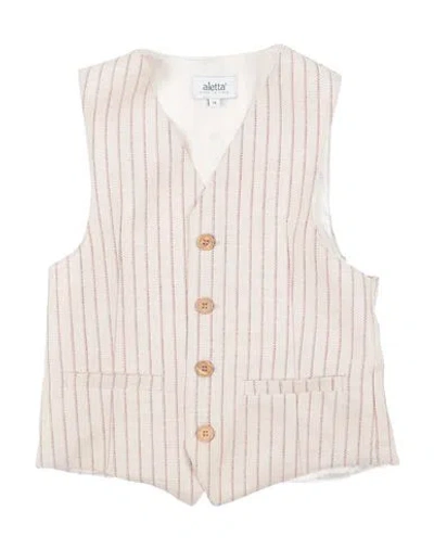 Aletta Babies'  Toddler Boy Tailored Vest Beige Size 7 Linen, Cotton
