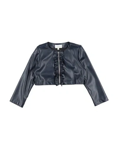 Aletta Babies'  Toddler Girl Blazer Midnight Blue Size 6 Polyurethane, Polyester, Elastane